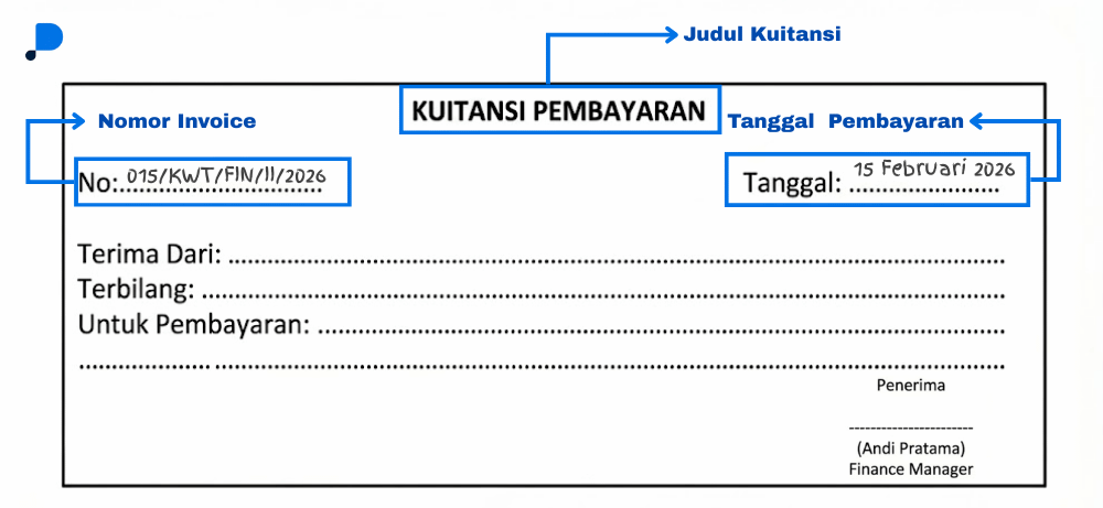 Cara mennulis kwitansi yang benar - 3. Isi Tanggal Penerimaan Pembayaran