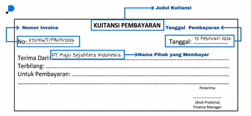 Cara Menulis Kwitansi yang Benar - 4. Tuliskan Nama Pihak yang Membayar