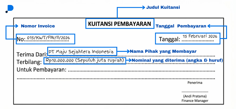 Cara menulis kwitansi yang benar - 5. Tulis Nominal dalam Angka dan Huruf