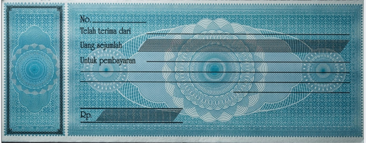 1. Contoh Kuitansi Pembayaran Kosong