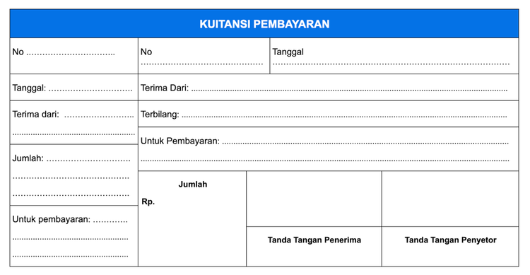 Download Template Kwitansi Kosong dalam Format Word, PDF, & Excel