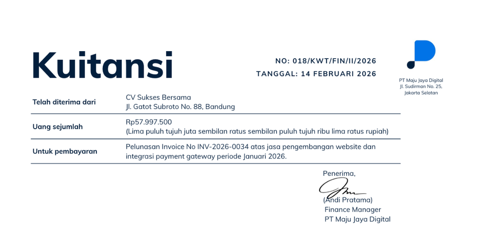 15 Contoh Kwitansi Pembayaran beserta Cara Membuatnya