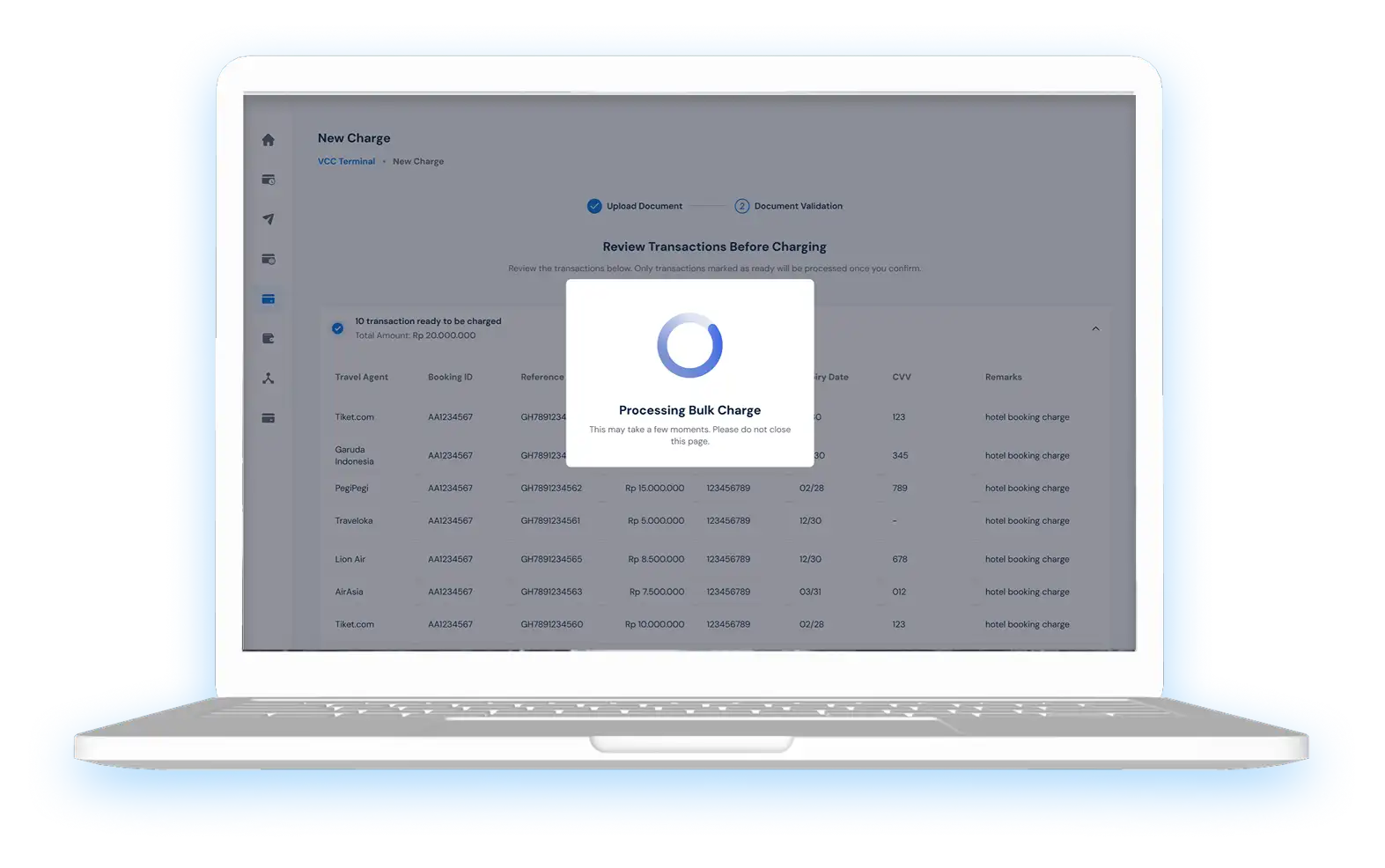 Pivot VCC charging dashboard